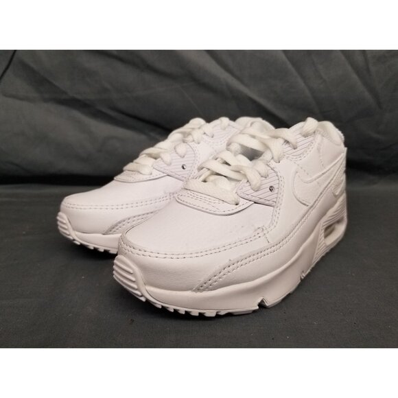 Nike Boys Air Max 90 (GS) Sneakers Leather Triple White Size 5 NEW IN BOX! - Picture 3 of 9